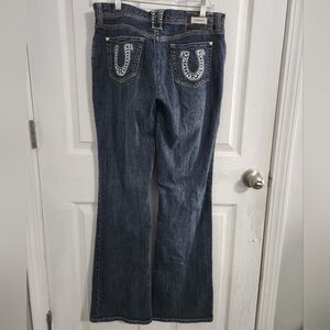 Lawman western bootcut women jeans bling cowgirl denim rodeo Nashville size 9